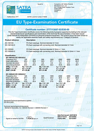  CE认证PU泡沫耳塞 
