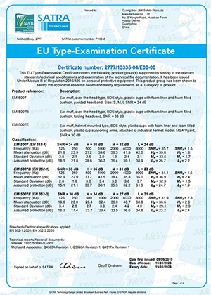  CE认证通用耳罩
