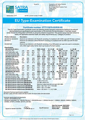  CE认证电子降噪耳罩