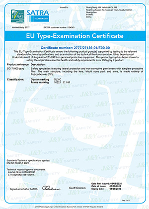 CE认证SG-71009系列防护眼镜